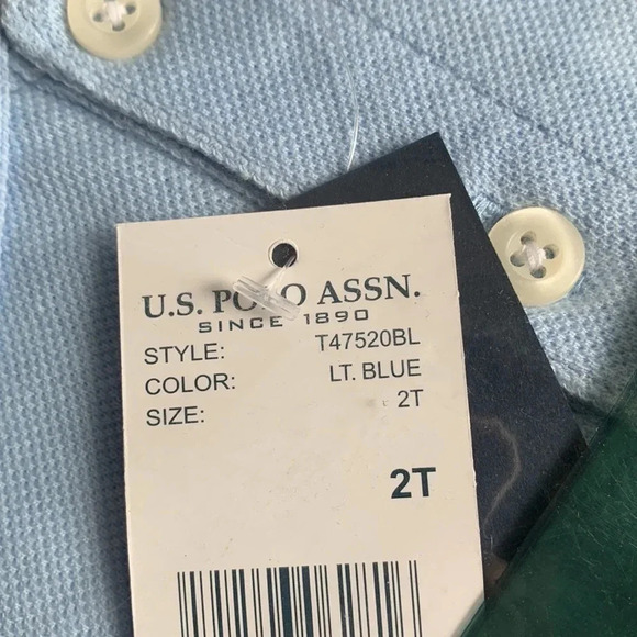 US Polo Assn Toddler Boys School Uniform Polo Light Blue - Picture 5 of 7